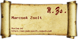 Marcsek Zsolt névjegykártya